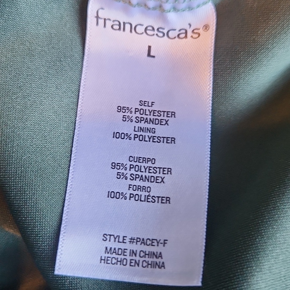 Miami for Francesca’s Ruched Sage Green Mini Dress - Picture 13 of 13